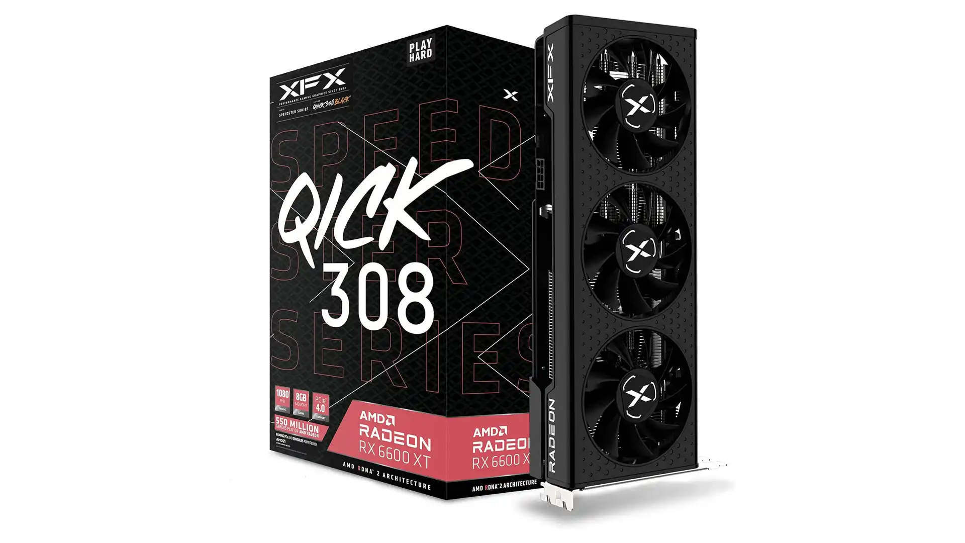 Placa de Vídeo XFX Radeon RX 6600 XT Speedster QICK308 8GB GDDR6